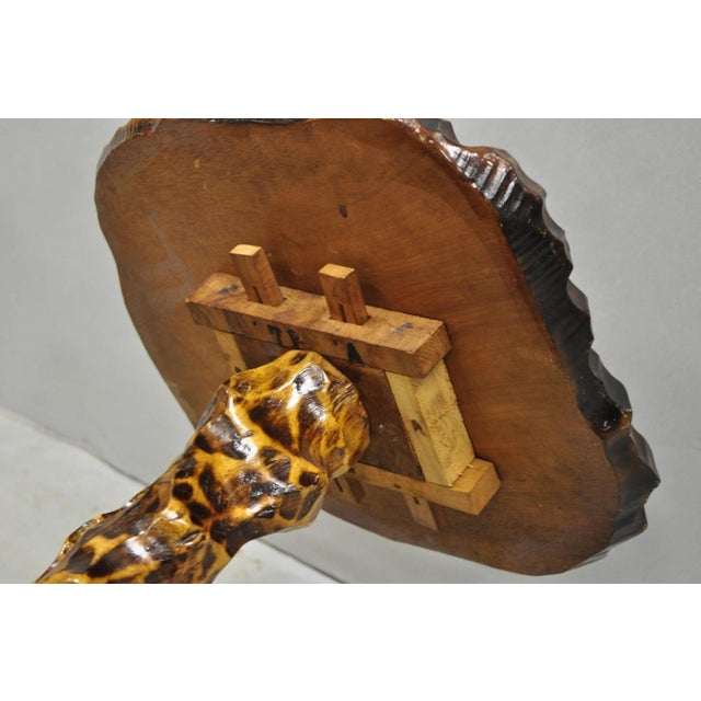 Vintage Mid Century Modern Live Edge 3 Tier Walnut Plant Stand Side Table For Sale - Image 14 of 15