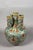 China, 20th century. Famille rose porcelain vase on a turquoise background. Republican period (1912-1949). For Sale - Image 4 of 7