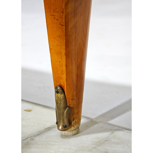 Mid-Century Modern Italian Wood and Brass Double Bed, 1960s For Sale - Image 4 of 11