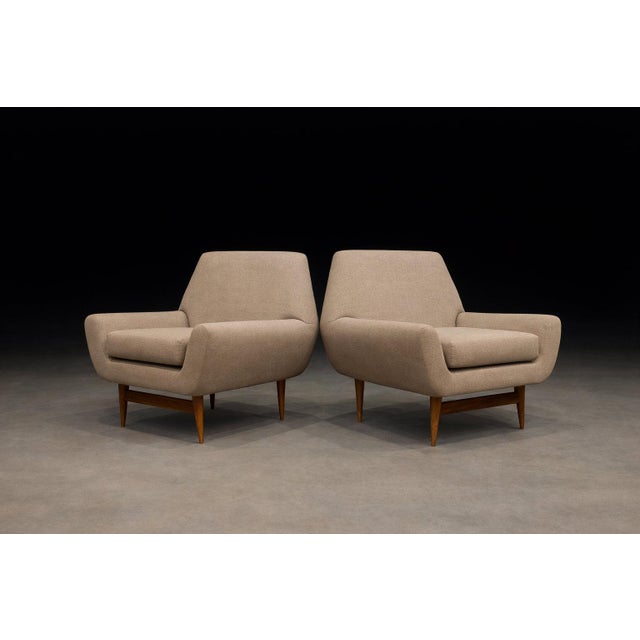 Pair of Brazilian Modern Caviúna Wood Lounge Chairs, Brazil, 1950s For Sale - Image 11 of 12