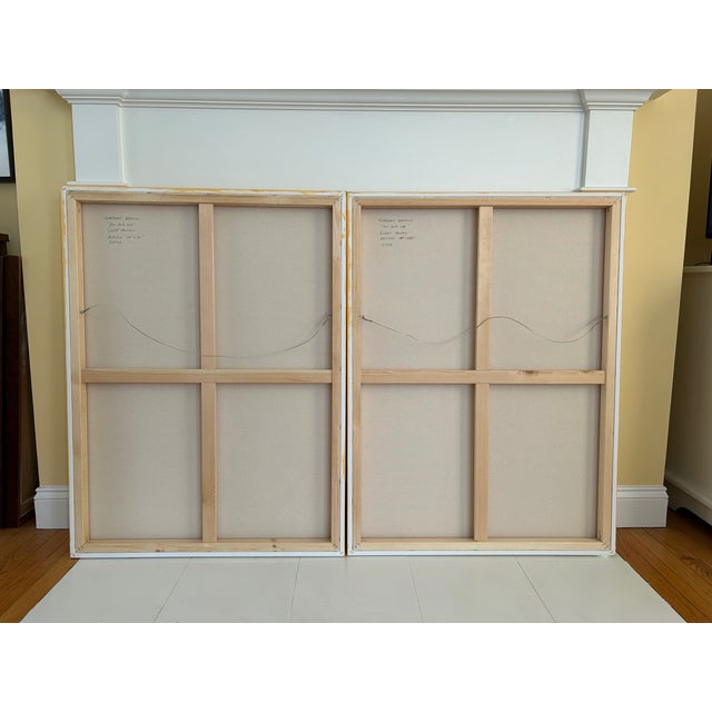 You and Me, Large Acrylic Diptych Contemporary Abstract Painting by Stephen Remick For Sale - Image 11 of 15