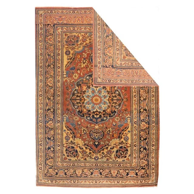 Fine Antique Persian Tabris Haji Jallili, Hand Knotted, Circa 1890