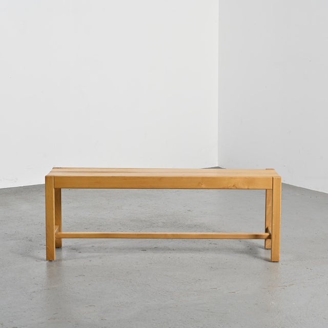 Vintage French Bench and Elm Stools, 1980, Set of 3 For Sale - Image 8 of 16