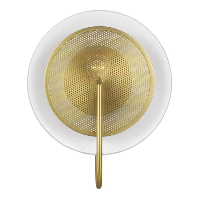 Kelly Wearstler by Visual Comfort Studio Gesture Sconce/Flush Mount, Burnished Brass For Sale