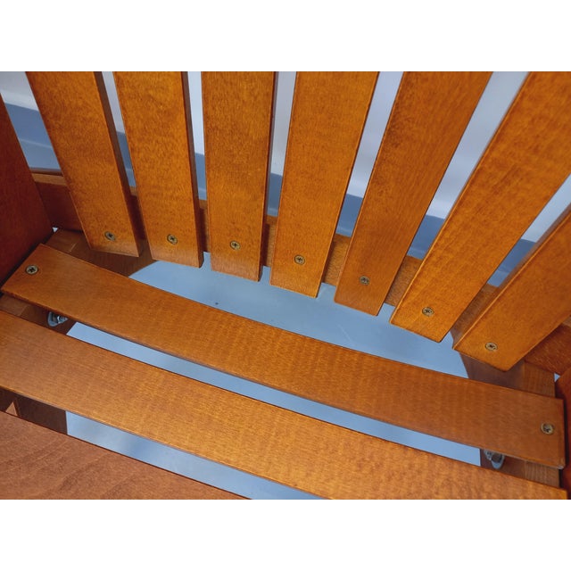 Vintage Beechwood Garden Armchairs, 1960s, Set of 4 For Sale - Image 10 of 18