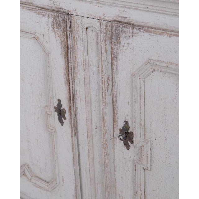 Antique German Painted Oak Display Cabinet with Glass Doors, 1790s For Sale - Image 6 of 17