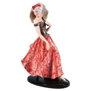 Art Deco Parisienne Figurine attributed to Claire Weiss for Goldscheider Vienna, 1939