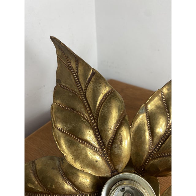 Flower Wall Sconce attributed to Willy Daro for Massive, 1970s For Sale - Image 6 of 14