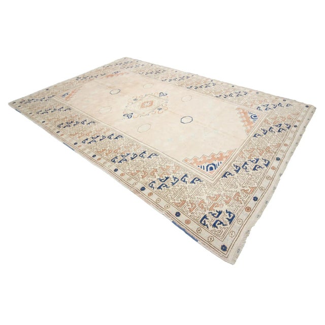 1960s Vintage Washed Out Turkish Milas Rug- 7′ × 10′5″ For Sale - Image 4 of 7