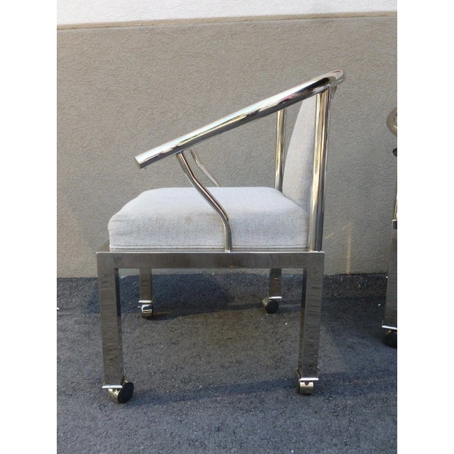 Metal 1950s Mid-Century Modern Design Institute America Chrome Yoke Chairs - a Pair For Sale - Image 7 of 12