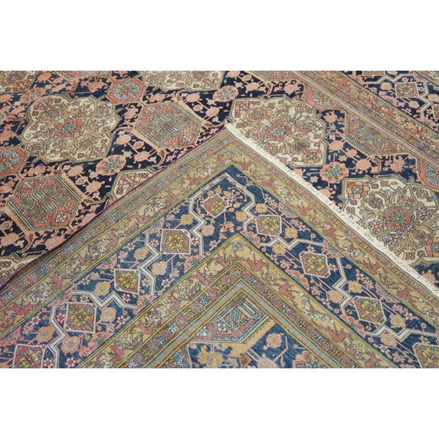Traditional Antique Mohtasham Kashan Rug 7'6'' X 10'3'' For Sale - Image 3 of 11