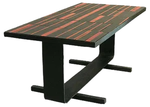 French Glazed Ceramic Coffee Table from Vallauris, 1950s