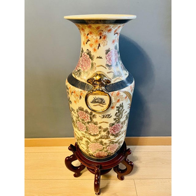 Vase with Gold Lion Ring by Chung Ah Porcelain Company, 1974 For Sale - Image 18 of 18