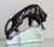 1950s 1950s Mid-Century Modern Black Panther Ceramic Sculpture – Glossy Art Pottery Jaguar on Rock Base For Sale - Image 5 of 10