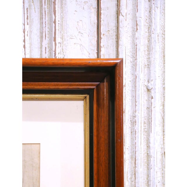 Pair 19th Century French Fashion Engravings in Walnut Frames For Sale - Image 14 of 17