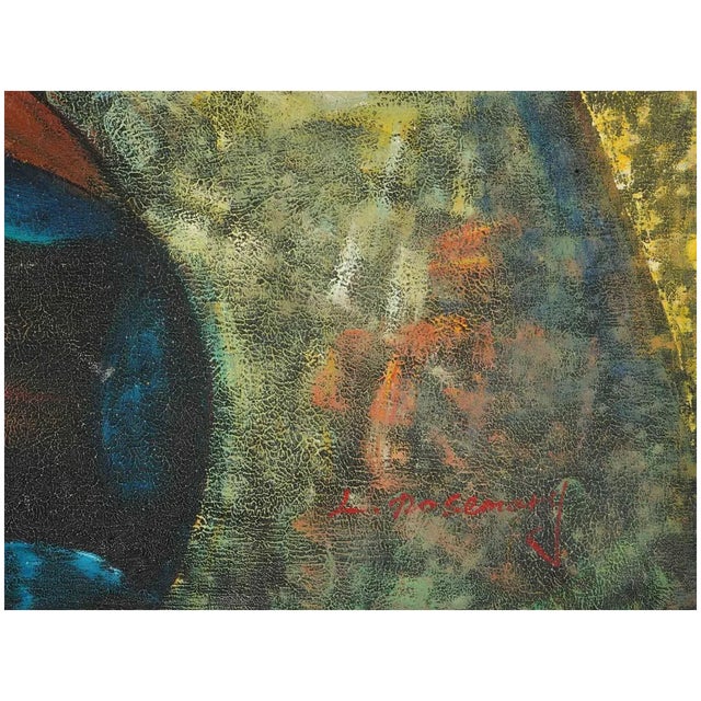 Cubism Manner of Oleg Zhivetin Cubist Oil Painting Signed For Sale - Image 3 of 6