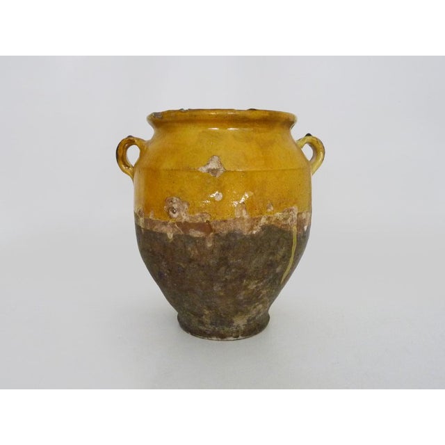 Ceramic Antique Glazed Yellow Preserve Jar, 1800s For Sale - Image 7 of 7