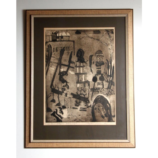 Mid Century Modernist Intaglio Etching Print on Paper by Maryellen Shafer For Sale - Image 10 of 10