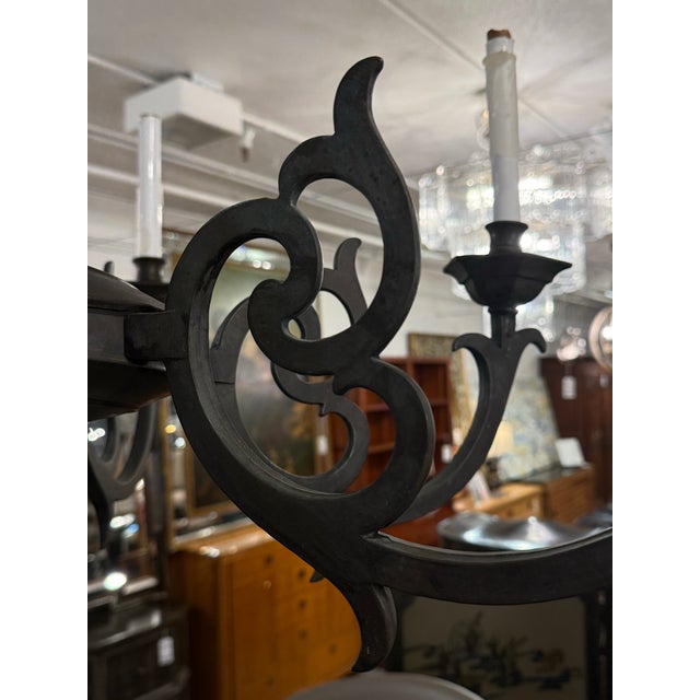 Vintage Mauldin Lighting Bespoke Spanish Revival Chandelier For Sale - Image 10 of 12