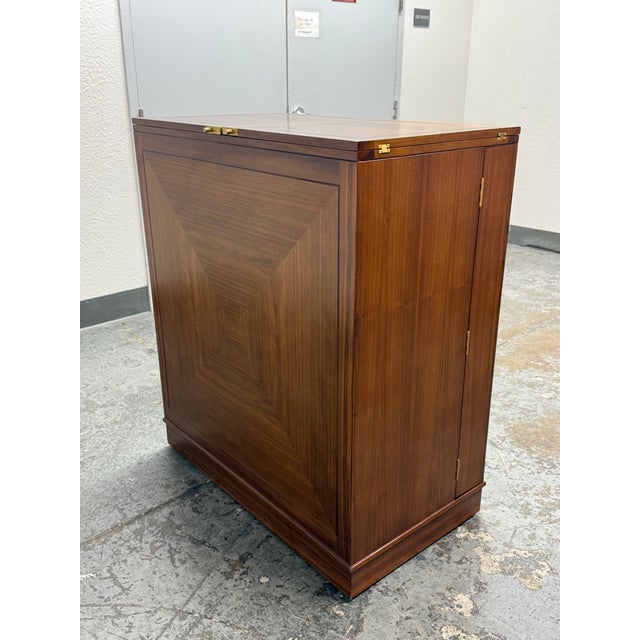 Brown Crate & Barrel Maxine Bar Cabinet For Sale - Image 8 of 12