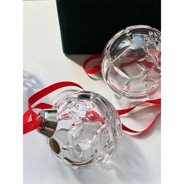 Metal Vintage Tree Ornaments Set of 5 Elegantly Hand Cut Czech Lead Crystal For Sale - Image 7 of 7