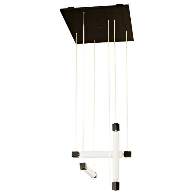 1960s Mid-Century Modern Black Hanging Lamp in the style of Gerrit Rietveld, 1960 For Sale - Image 5 of 6