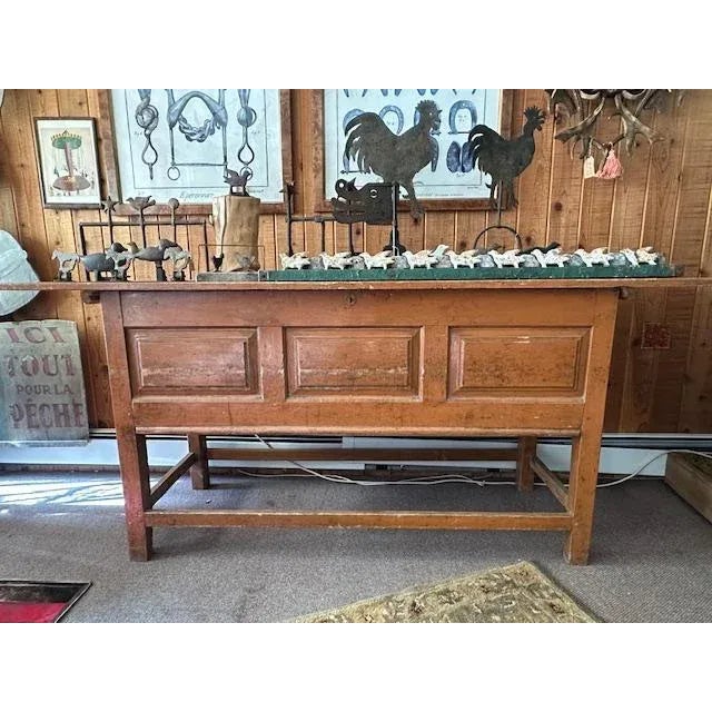Farmhouse Early 1900s French Baker's Table With Lift Top For Sale - Image 3 of 12