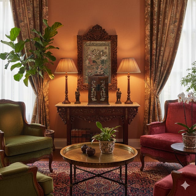 Wood Chinese Brown Wood Mother of Pearl Motif Drawers Box Chest For Sale - Image 7 of 9