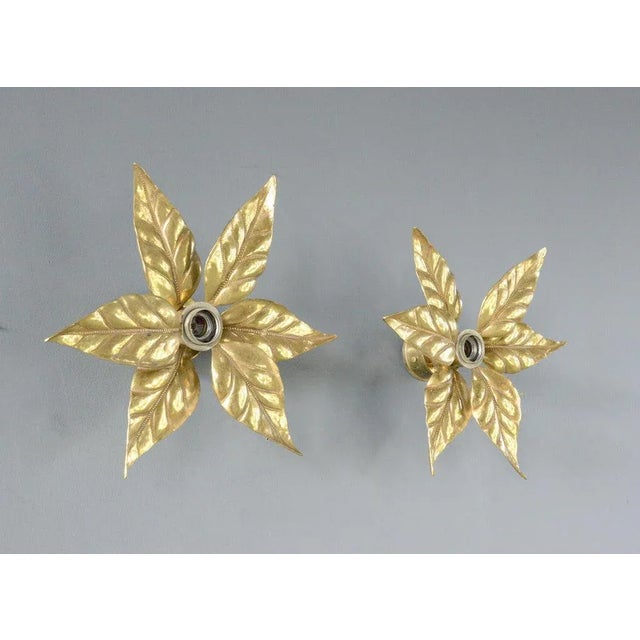 Metal Hollywood Regency Wall Lights from Massive, 1970s, Set of 2 For Sale - Image 7 of 8