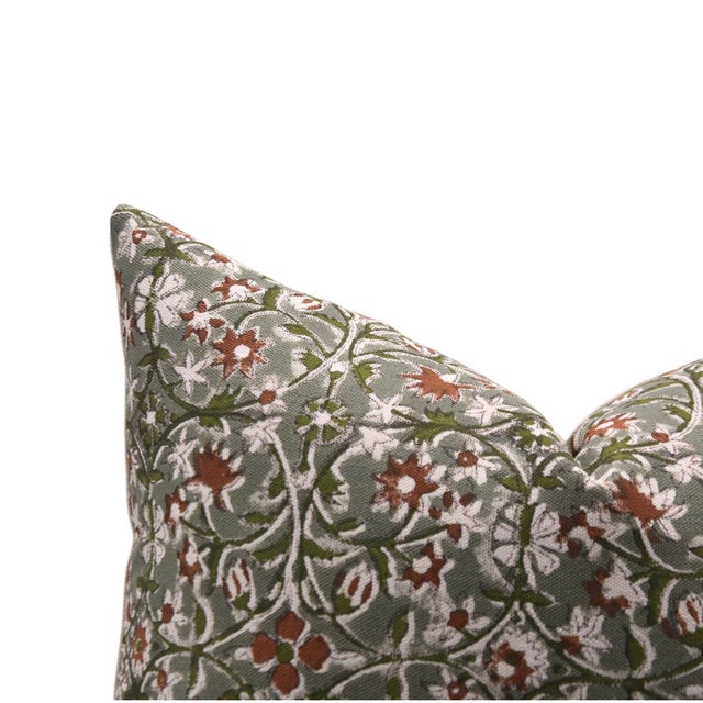 Fabdivine Indian Block Print Cushion Cover 14x14 Inch Duck Canvas-Mahalaxmi For Sale - Image 4 of 5