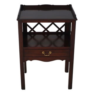 Henkel Harris Mahogany Open Nightstand For Sale