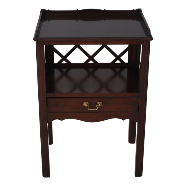 Henkel Harris Mahogany Open Nightstand For Sale