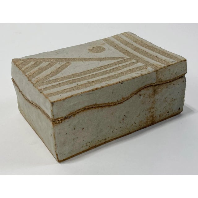 Vintage Lidded Studio Pottery Box For Sale - Image 4 of 8