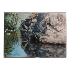 David Kessler, Large Acrylic Photorealist Painting Nature Scene Water & Light David Kessler