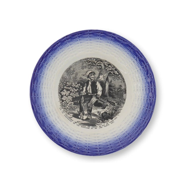 Mid 20th Century Sarreguemines French Hunt Scene Plates, Set of 4 For Sale - Image 5 of 6