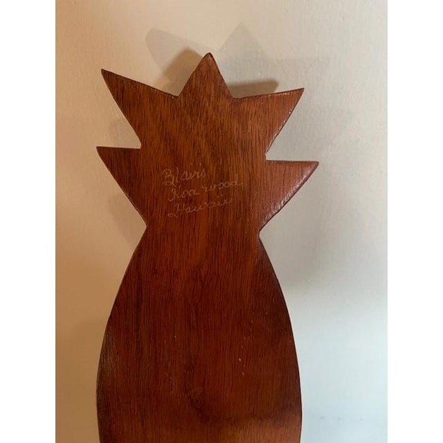 Traditional Signed Blair's Koa Wood Pineapple Cribbage Board Hawaii Carved Vintage For Sale - Image 3 of 4
