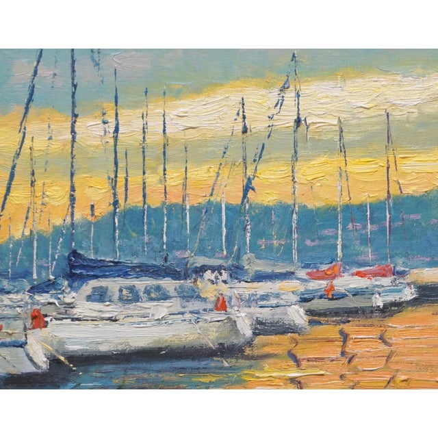 Original Oil Painting of Sailboat For Sale - Image 4 of 5
