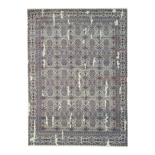 1990s Handwoven Transitional Area Rug 9x12 For Sale