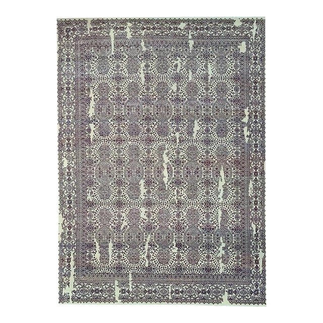 1990s Handwoven Transitional Area Rug 9x12 For Sale