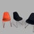 Mid-Century Stackable Egg Dining Chairs Orange and Black, Set of 4 For Sale - Image 6 of 7