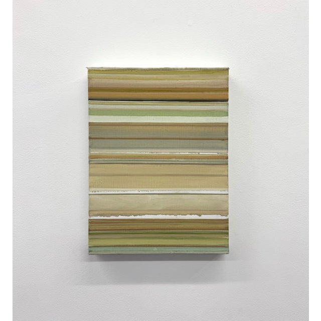 Abstract Contemporary Signed Striped Abstract Painting on Canvas For Sale - Image 3 of 6
