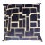 Dark Navy Blue and White Geometric Pillow With New Insert For Sale