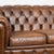 20th Century Brown Leather Chesterfield Sofa and Two Club Chairs From Denmark (Set of 3) For Sale - Image 6 of 14