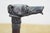 Antique Silverplate Greyhound Dog Head Black Umbrella Oak Walking Stick Cane 38" For Sale - Image 6 of 18