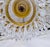Vintage Brass and Glass Rosette Rim and Crystal Prism Chandelier For Sale - Image 9 of 12