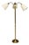 1970s Swedish Modern, Three Light Floor Lamp, Reeded Brass, Fabric, Sweden For Sale