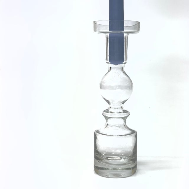 Mid-Century Modern Mid-Century Modern Clear Glass Pompadour Candle Holder by Nanny Still for Riihimäen Lasi Oy For Sale - Image 3 of 7