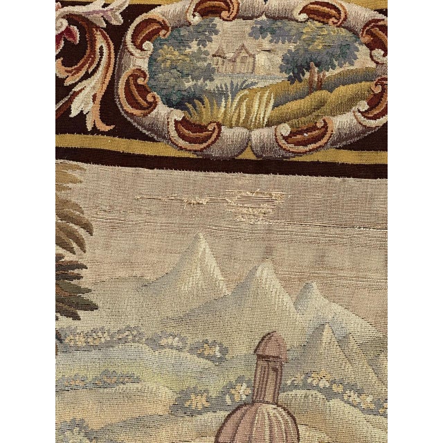 Vintage French Handwoven Aubusson Tapestry, 1940s For Sale - Image 17 of 18