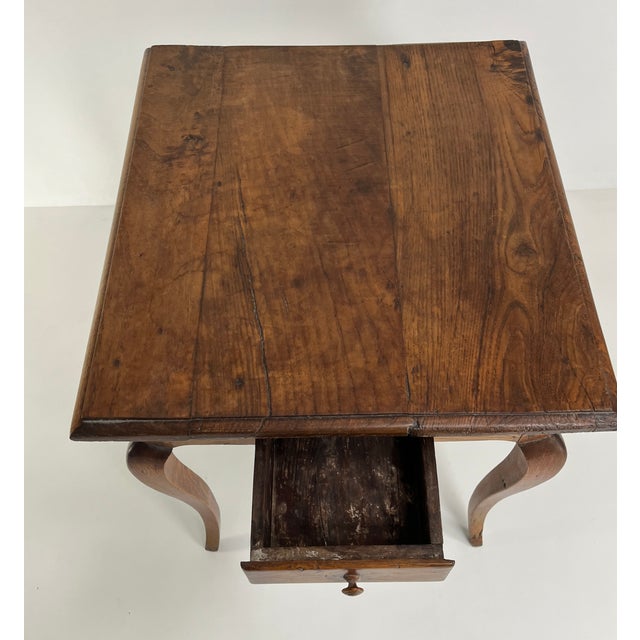 Late 19th Century French Side Table With Double Drawers and Cabriole Legs For Sale - Image 10 of 15