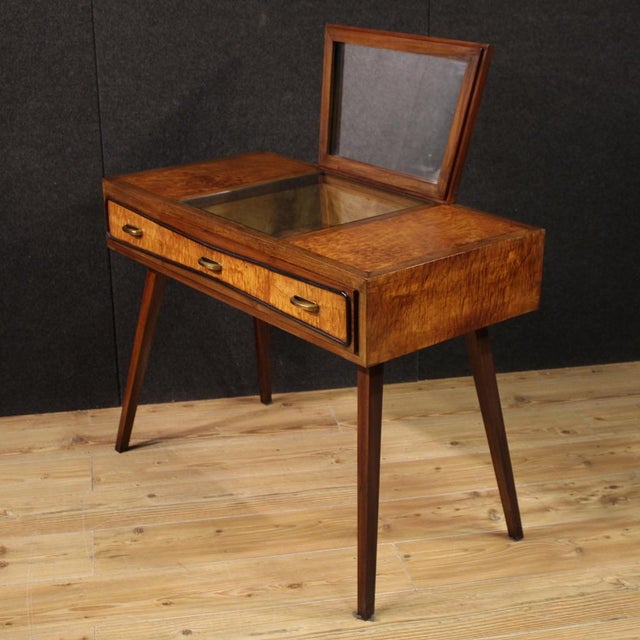 Brown Vintage Italian Dressing Table, 1970 For Sale - Image 8 of 13